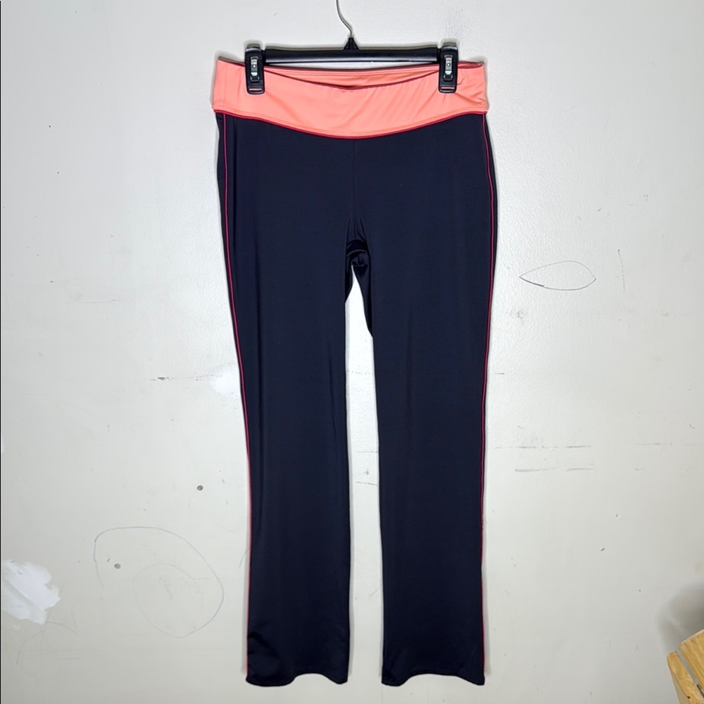 Old Navy Go Out Get Active Gray and Neon Boot Cut Athletic Pants Size Medium